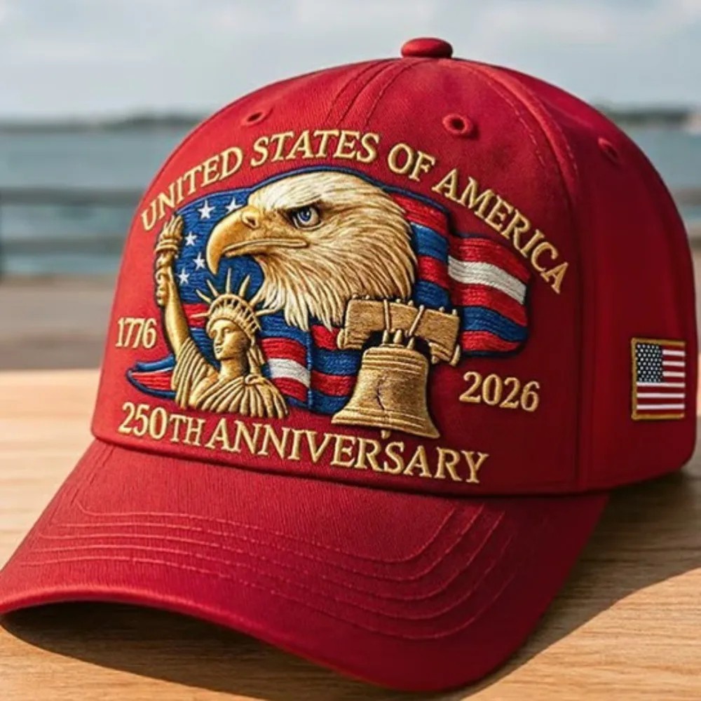 America 250th Anniversary Baseball Cap 1776–2026 USA Patriotic Hat Adjustable