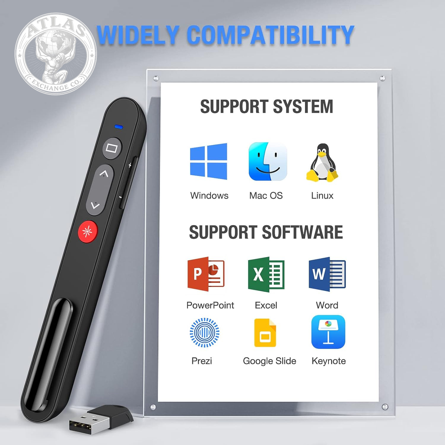 Laser Pointer for Presentations, Wireless Presenter Clicker for Powerpoint Slide