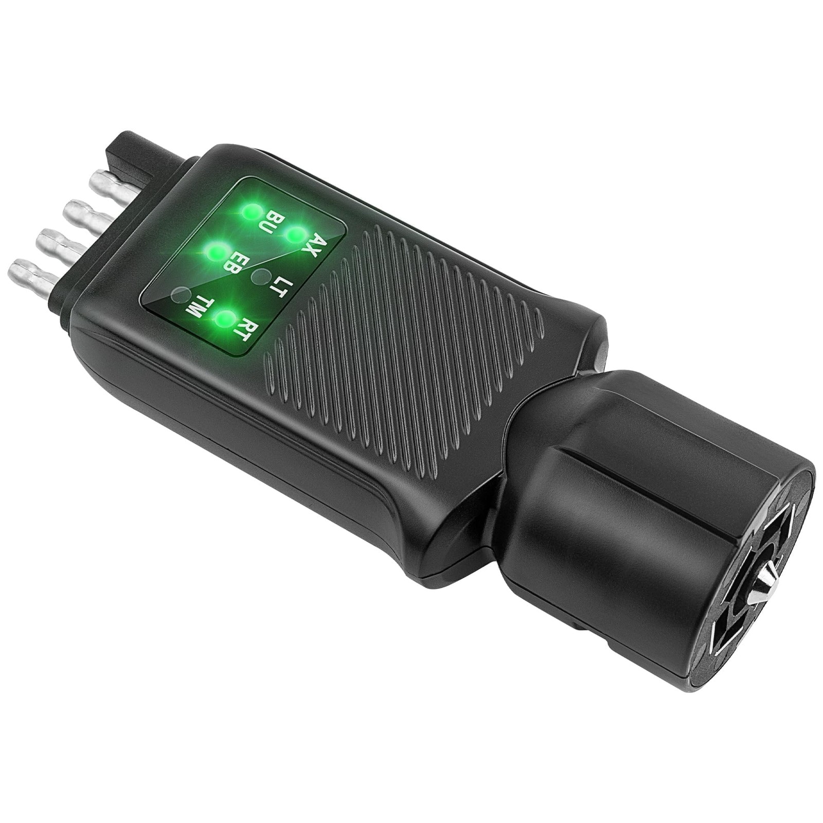 Oyviny 3-in-1 Trailer Plug Tester 4/5 Pin Flat & 7 Light Black