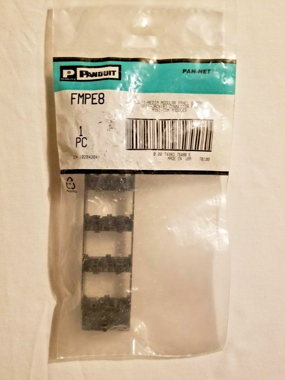FMPE8 Panduit Fiber Multimedia Panel Empty 8-Port