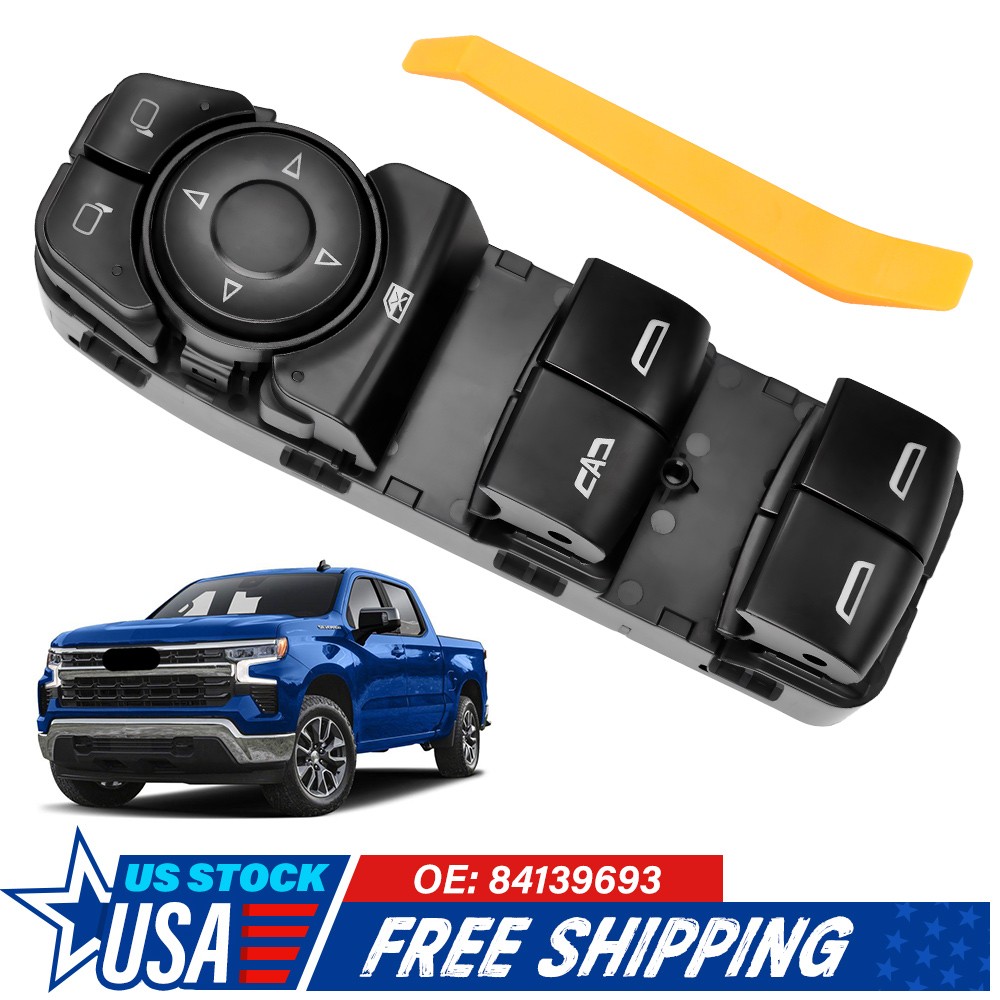 Front Left Side Window Master Switch For 2020-2024 GMC Sierra 1500 2500 3500 HD