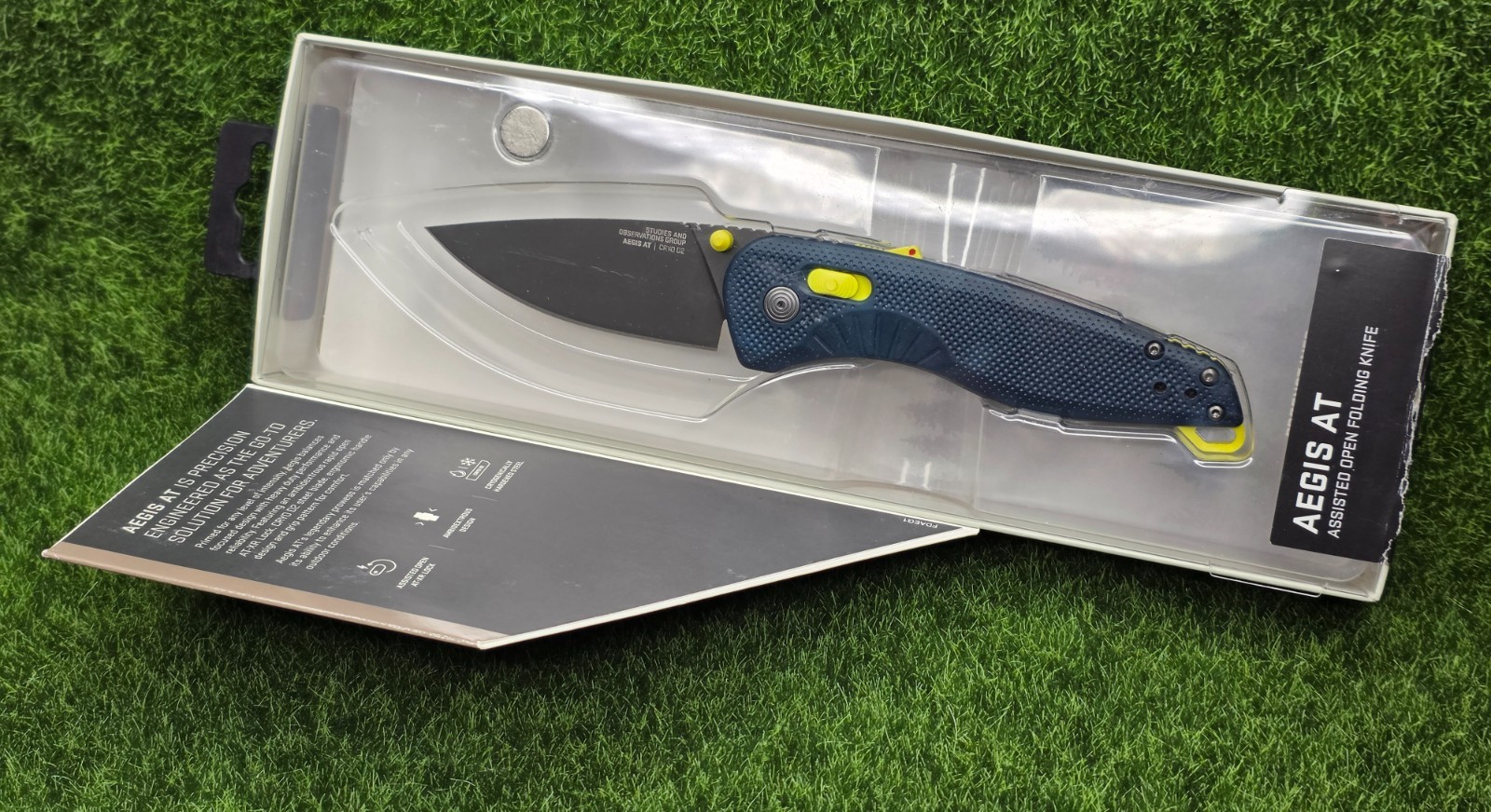 SOG #11-41-03-41 Aegis AT Indigo & Acid 3.13" Drop Point Assisted Folding Blade