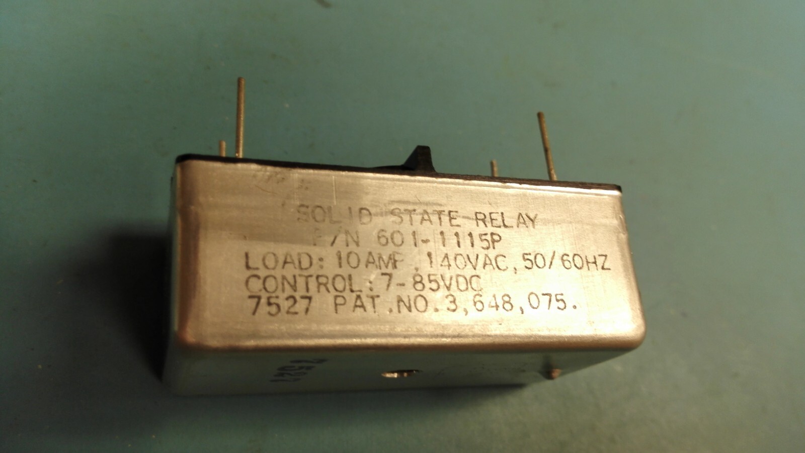 601-1115 TELEDYNE SOLID STATE RELAY 10A, 140VAC ** USA SELLER ** CONTROL 7-85VDC