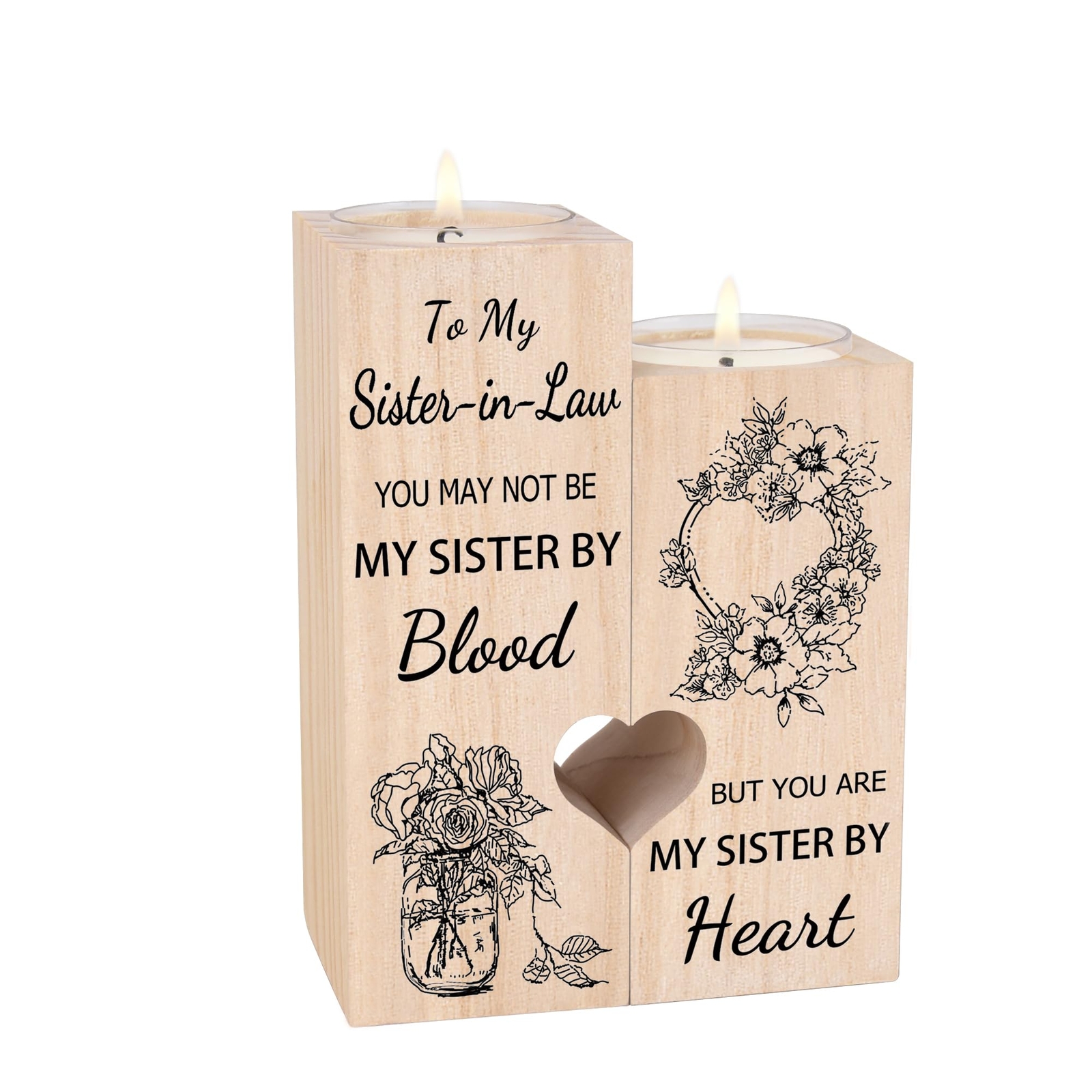 Sister in Law Gifts Candlestick - Gifts for Sister in Law Sister in Law Birth...