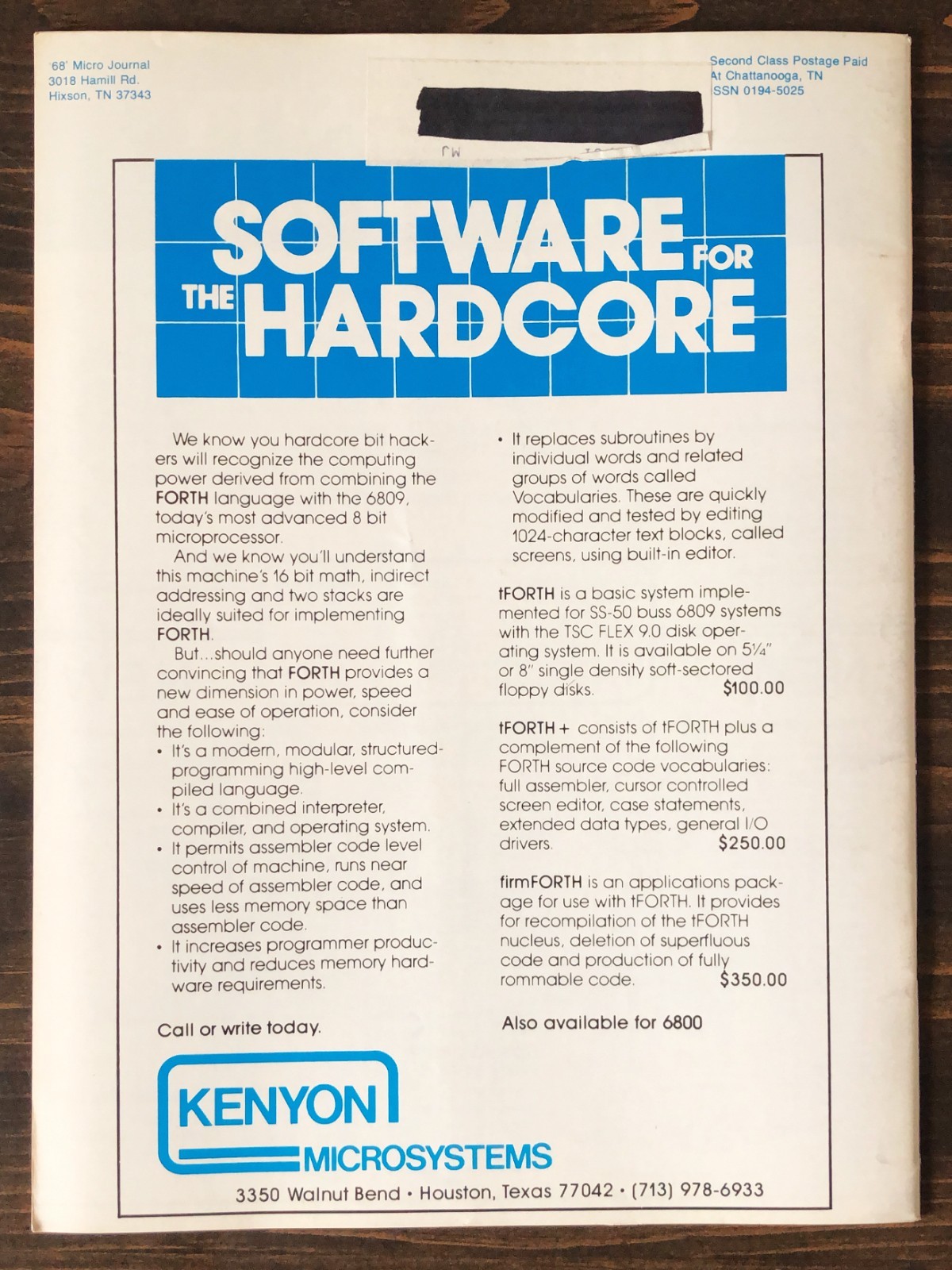 68 Micro Journal - March 1981, Vol. III, Issue III