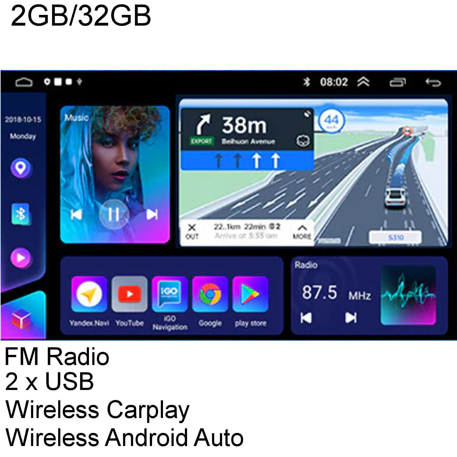 MAZDA 6 2013 GPS CARPLAY ANDROID AUTO CAMERA ODB DAB TPMS DVR for Bits