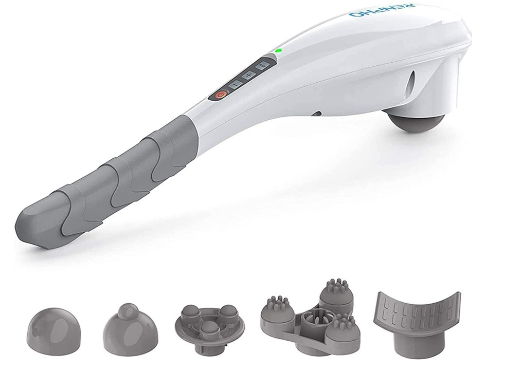 Rechargeable Hand Held Massager for Deep Tissue Muscle Massage, Cordless Elec...