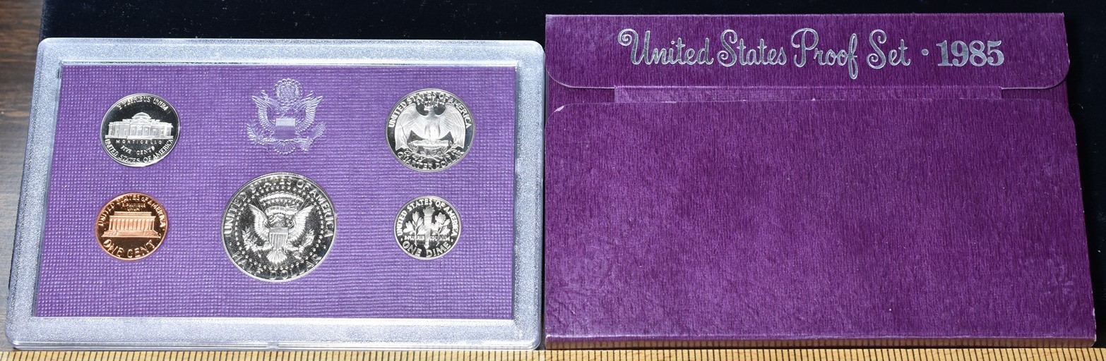 1985-S U.S. Mint Proof Set 5 Coins - Pristine Hand Picked Set