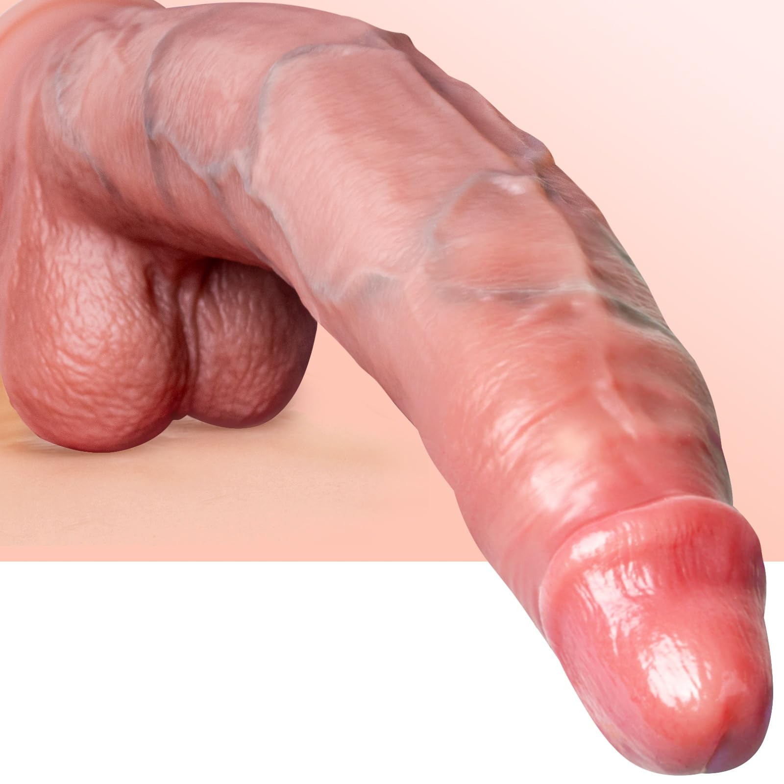 TMTOCOMX 16 Inch Long Thick Huge Dildo Sex Toys, Skin Like Dual Density Silic...