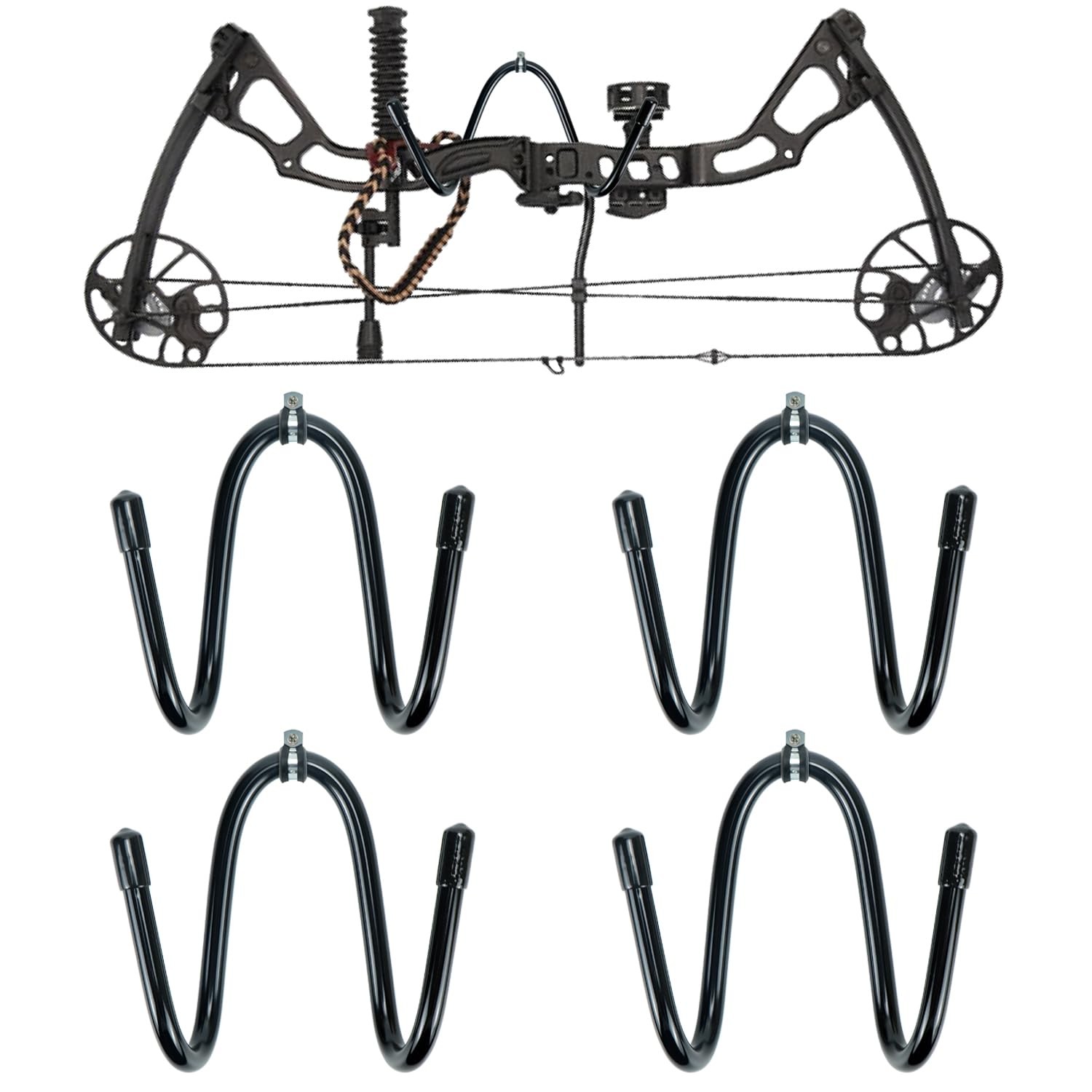 Kesywale Bow Hanger Wall Mount Adjustable Bows Holder Storage Wall Rack to Displ