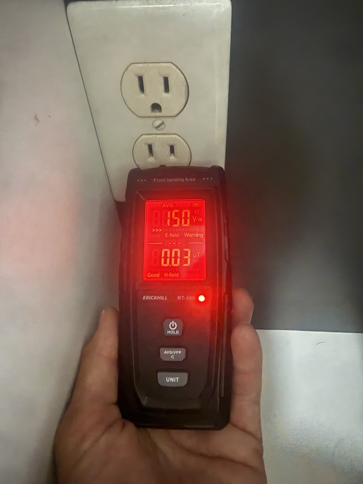 Erickhill RT-100 EMF Detector Electromagnetic Radiation Tester Meter - Tested