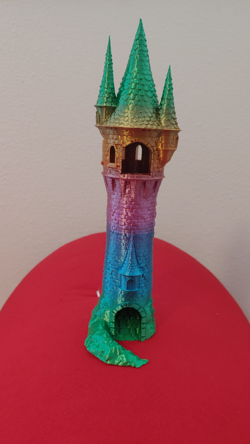 Fantasy Tower Dice Tower Removable Spire Dice Roller DnD RPG Gift