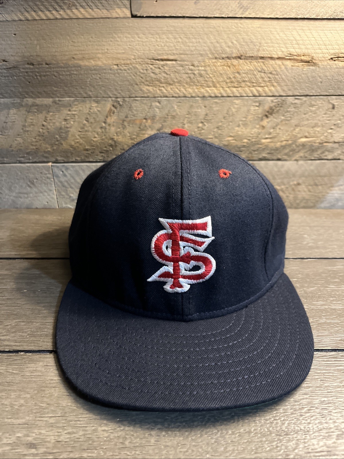 Vintage 80s 90s Fresno State Bulldogs Hat Cap Fitted Sz 7 3/8 MILB Made In USA