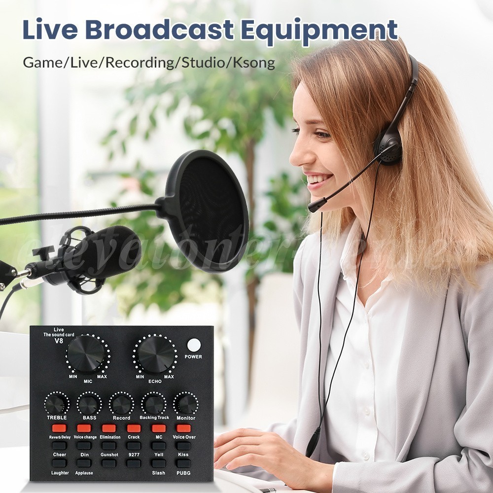 Podcast Equipment Bundle V8 Recording Studio Package Broadcast Live Streaming
