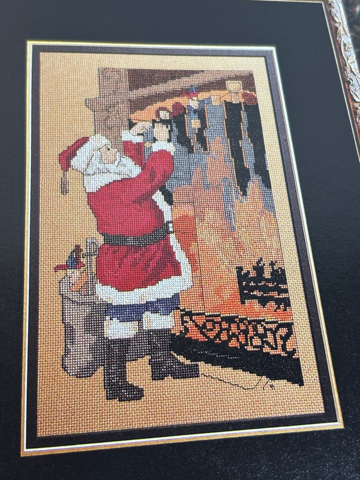 Santa Counted Cross Stitch Pattern Pages from Book
