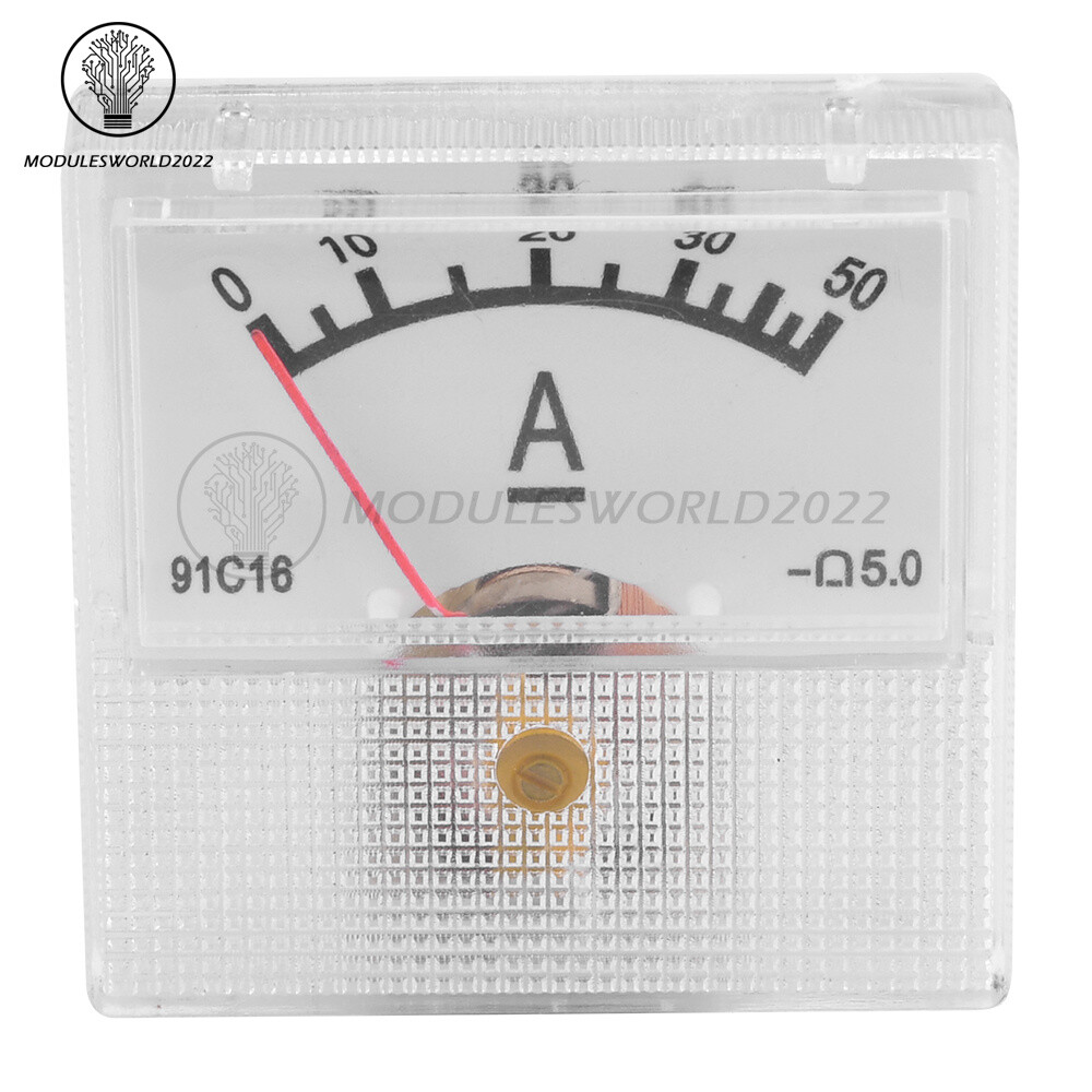 91C16 Pointer Type DC Ammeter Current Measuring Instrument 10A 20A 30A 50A