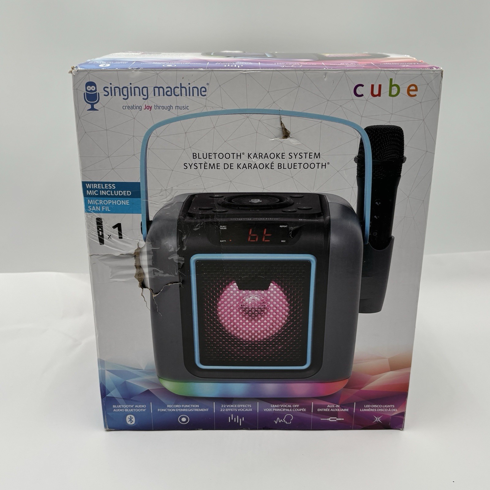 Cube Singing Machine Karaoke System with Wireless Mic and Microphone San Fil New