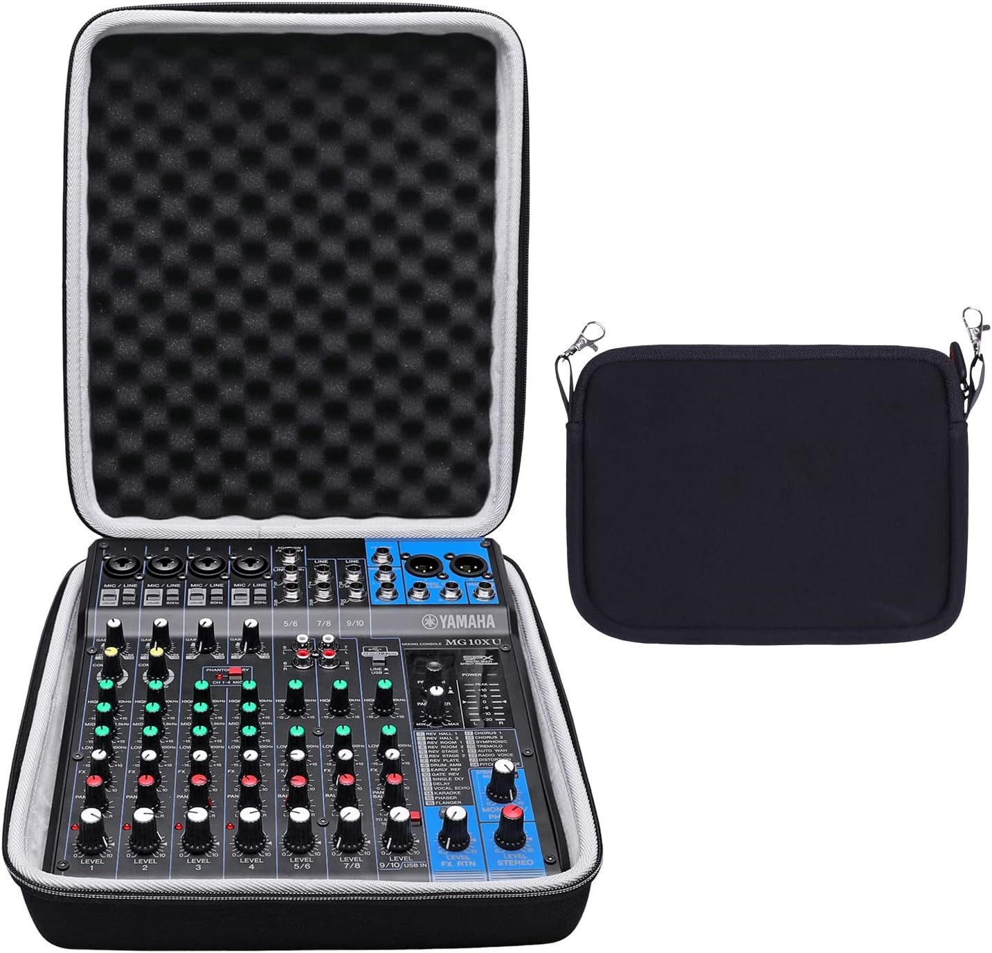 Hard Case for YAMAHA MG10XU or MG10 or Mg0610-Input Stereo Mixer with Small Stor