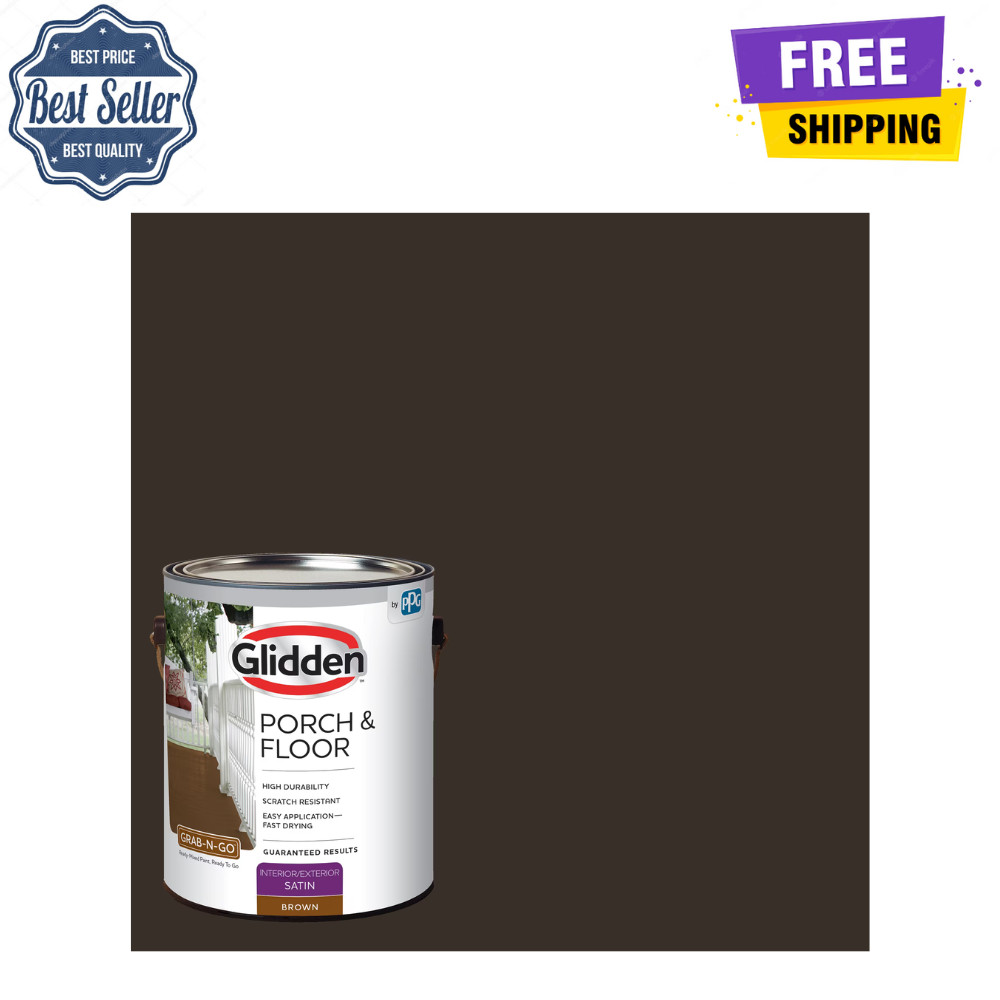 Glidden Porch & Floor 1 Gallon Brown Satin Interior/Exterior Paint with Primer