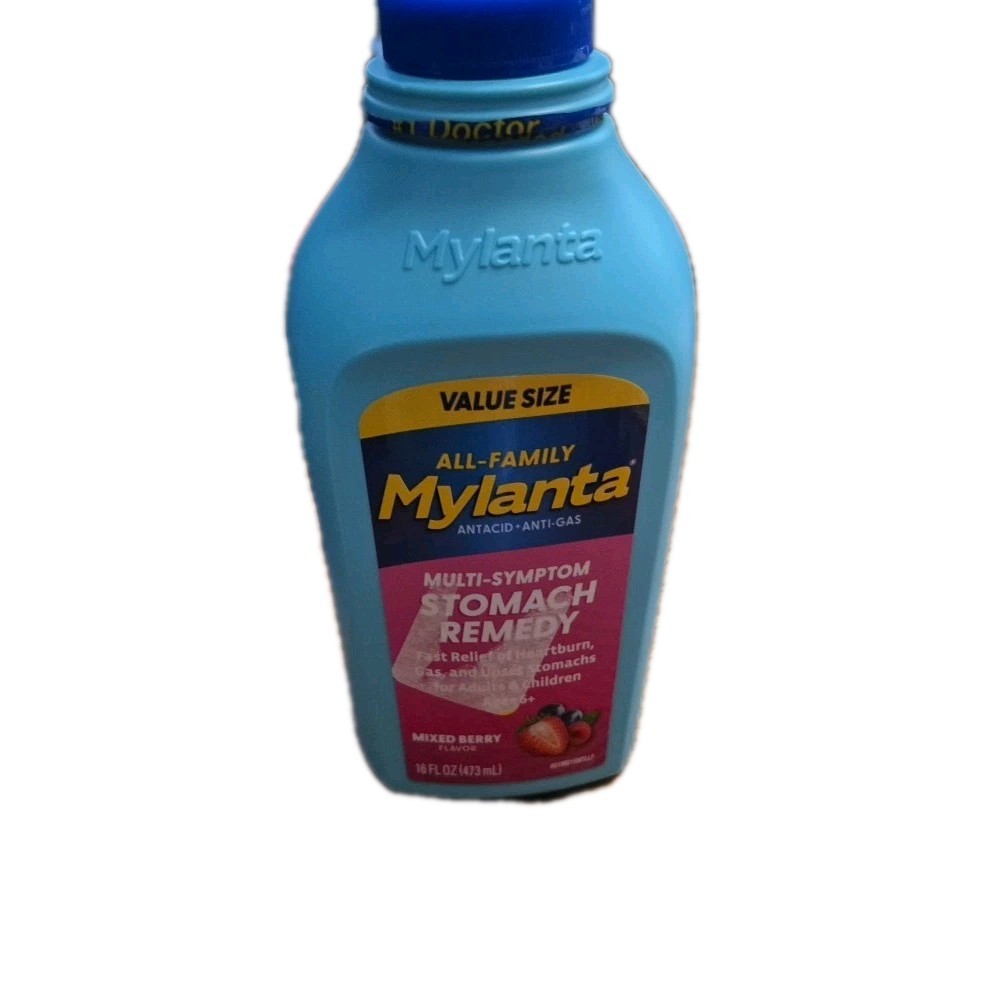 Mylanta All-Family Multi- Sym Stom Remedy 16 oz. Mixed Berry Exp 09/2026