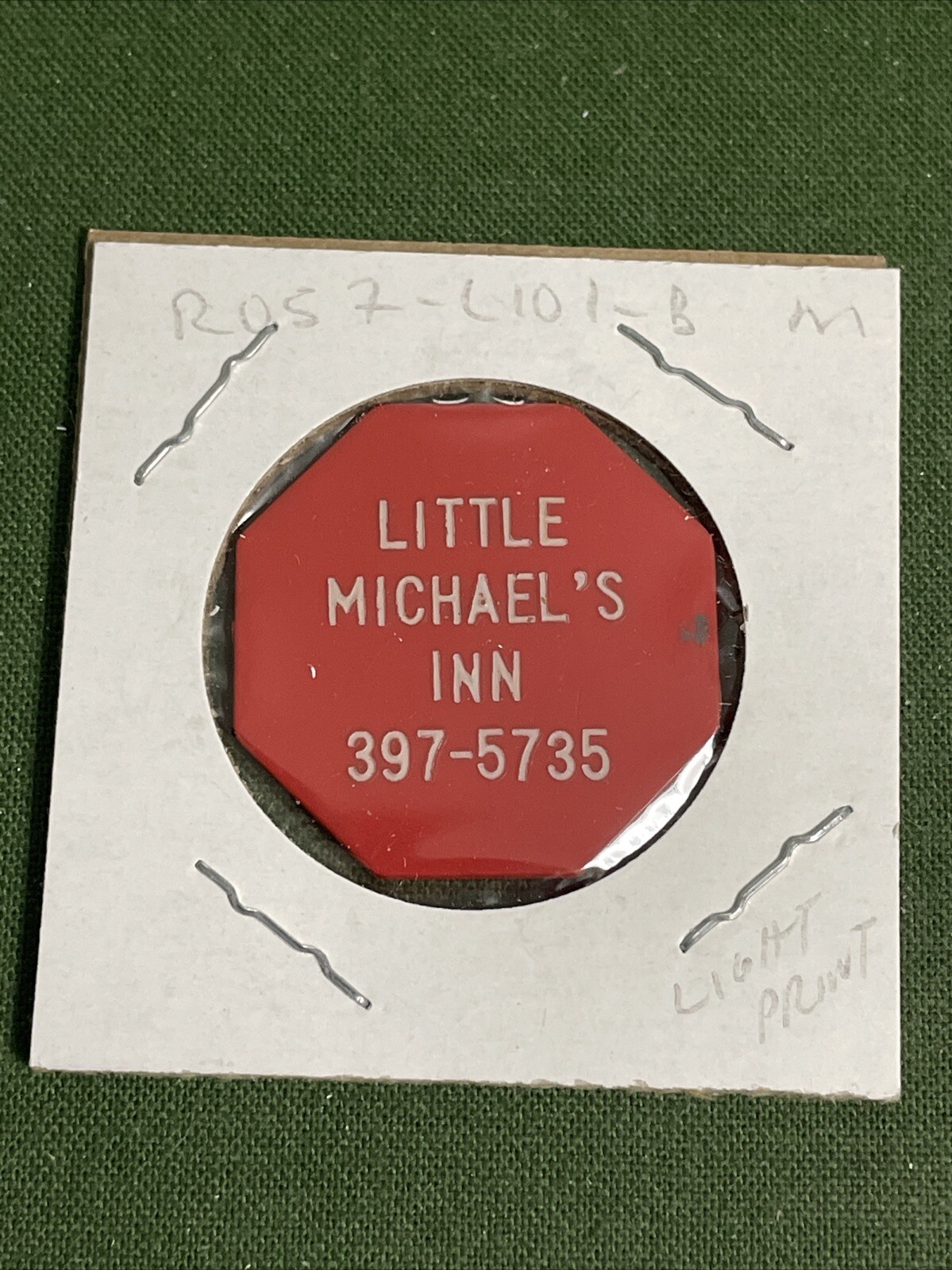 Vintage Little Michael’s Inn Drink Token Redington Shores Florida Bar Scrip