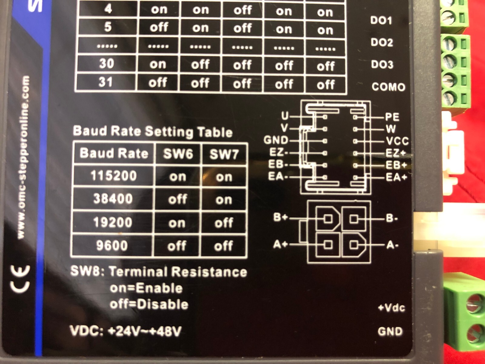 CL57RS Closed Loop Stepper Motor Driver Controller Modbus RS485 IN OUT