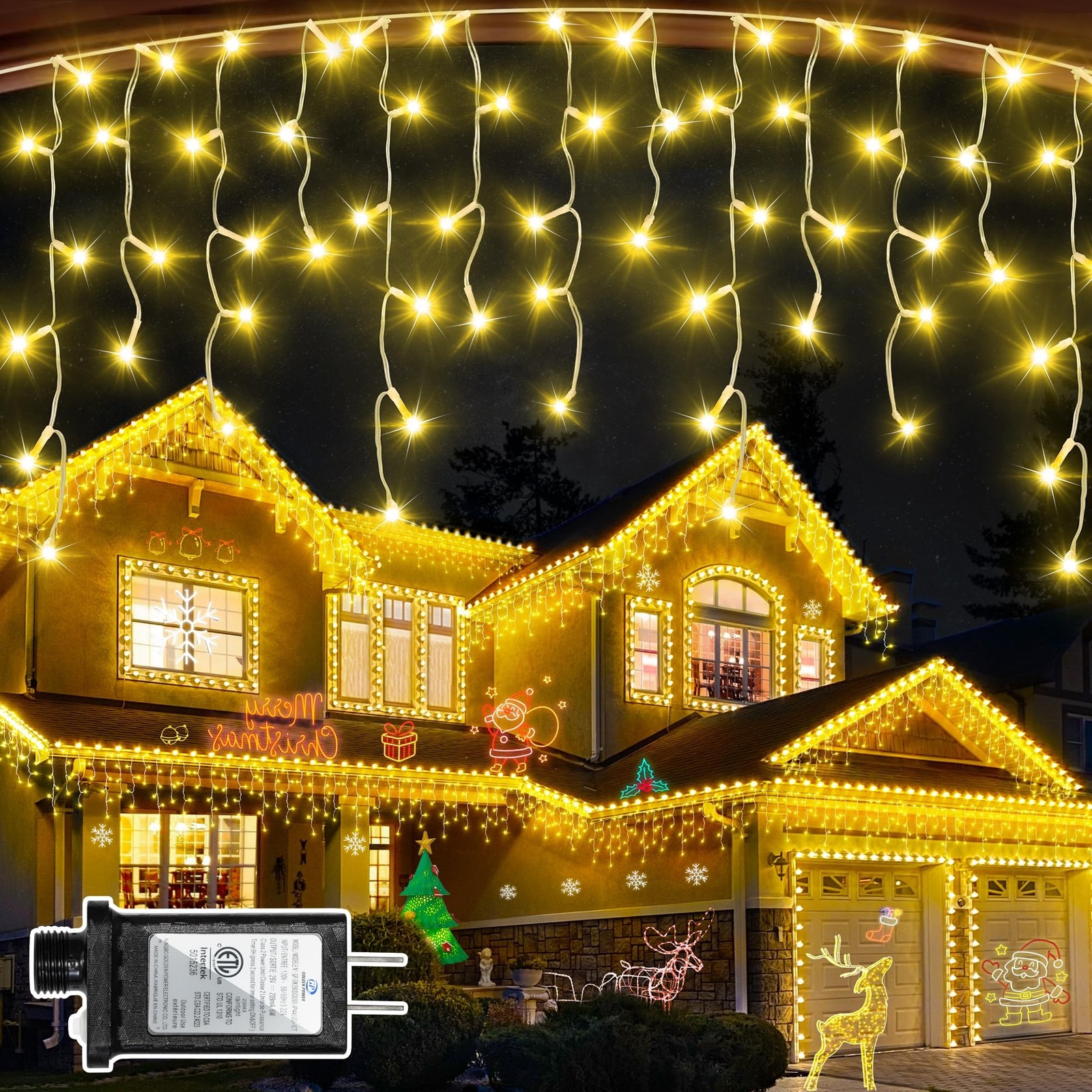 YHBJKCZ 1620 LED Christmas Lights Outdoor 164 FT 360Drops, Christmas