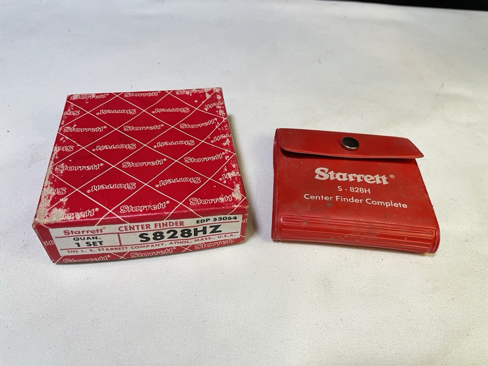 Starrett S828HZ Wiggler/Center Finder Complete W/ Case, Box, and 4 Attachments