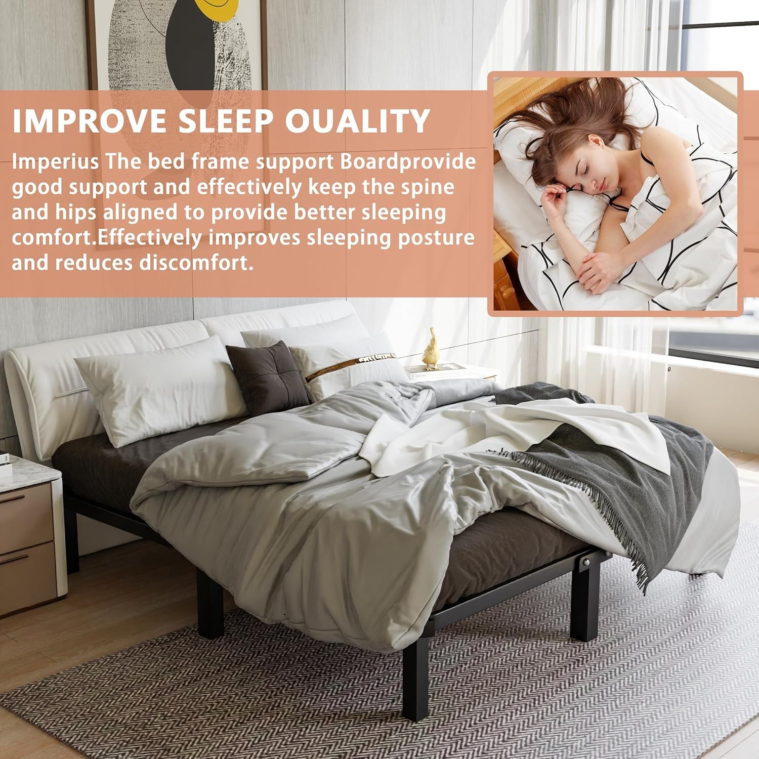 Full Bunkie Board Under Mattress Support Foldable Lightweight Bed Solution Full
