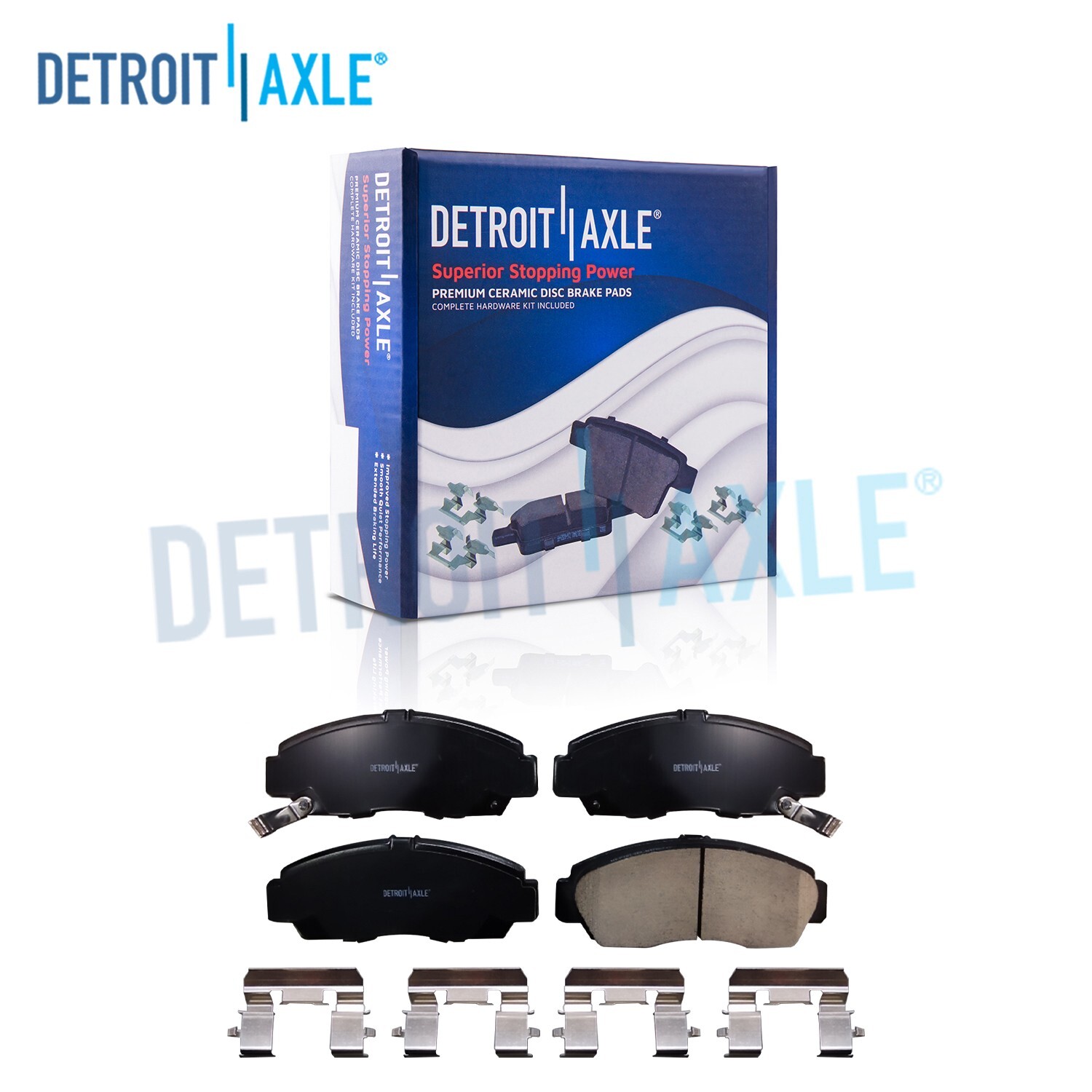 Front Ceramic Brake Pads w/Hardware for Honda Accord Acura CL TL TSX RL