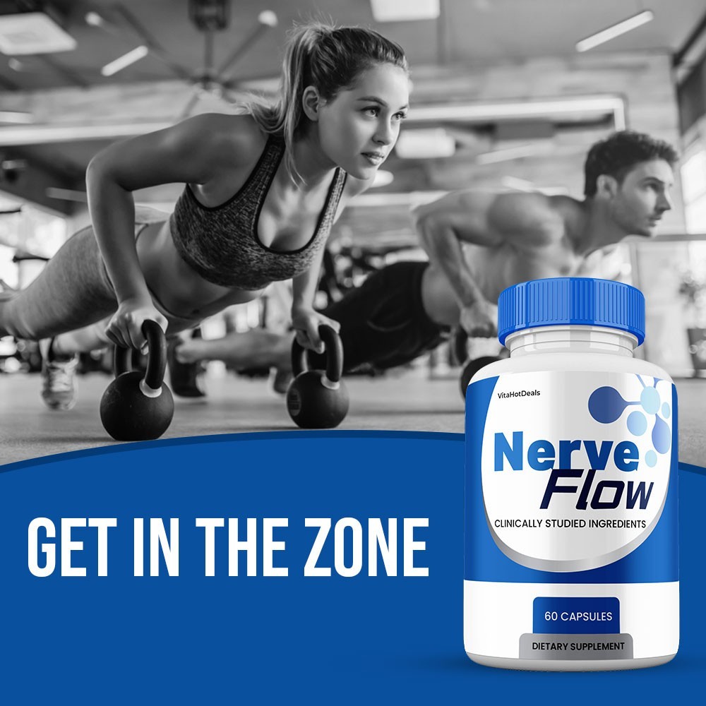 Nerve Flow Capsules, Max Strength, NerveFlow All Natural Supplement (3 pack)