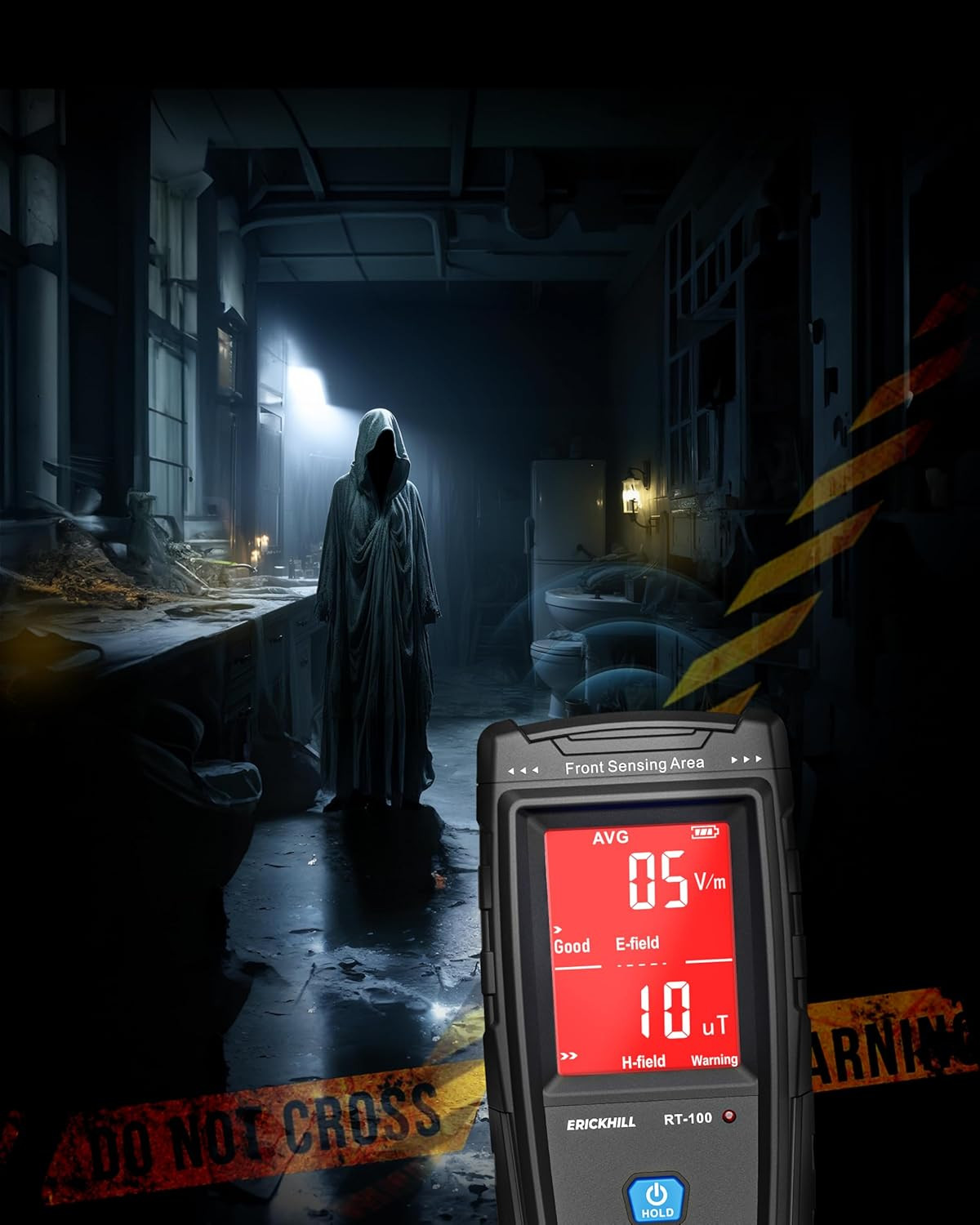 EMF Meter Detects Electric & Magnetic Fields Handheld Digital Detector Display