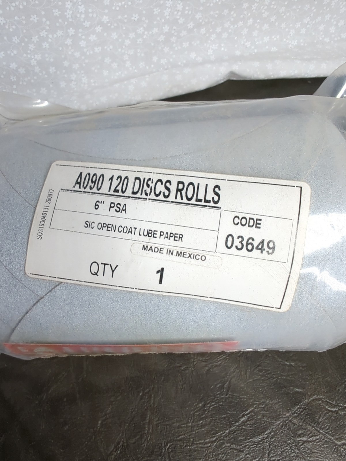 125 NEW Abrasive Disc 125 Per Roll 6" PSA SIC Open Coat Lube Paper 120 Grit
