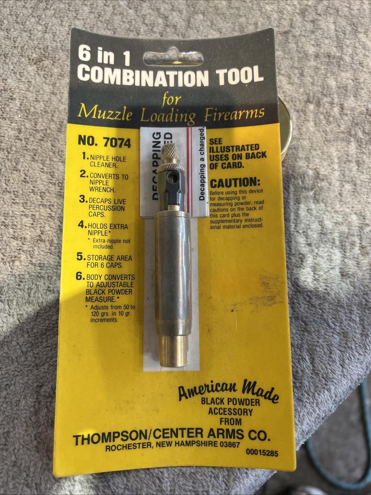 Thompson Center 6 In 1 Combination Tool #7074 Muzzleloader Black Powder
