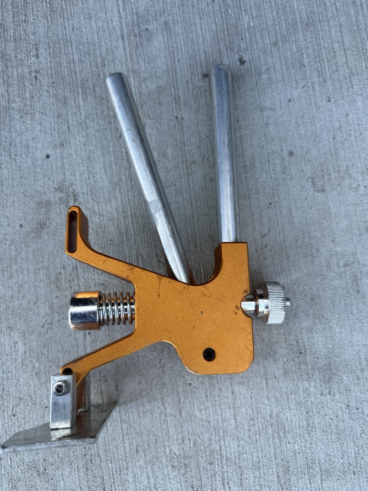 Pistol Grip Setting Tool – Orange Anodized Aluminum, Spring-Loaded Trigger