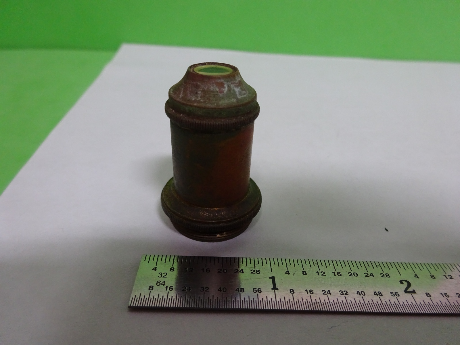 ANTIQUE MICROSCOPE LEITZ GERMANY OBJECTIVE #3 OPTICS #P8-C-13