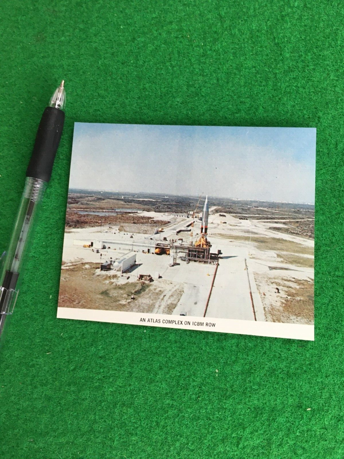 ATLAS ROCKET  ICBM ROW NASA ERA  1960s   gummed paper cinderella style  11/9  cm