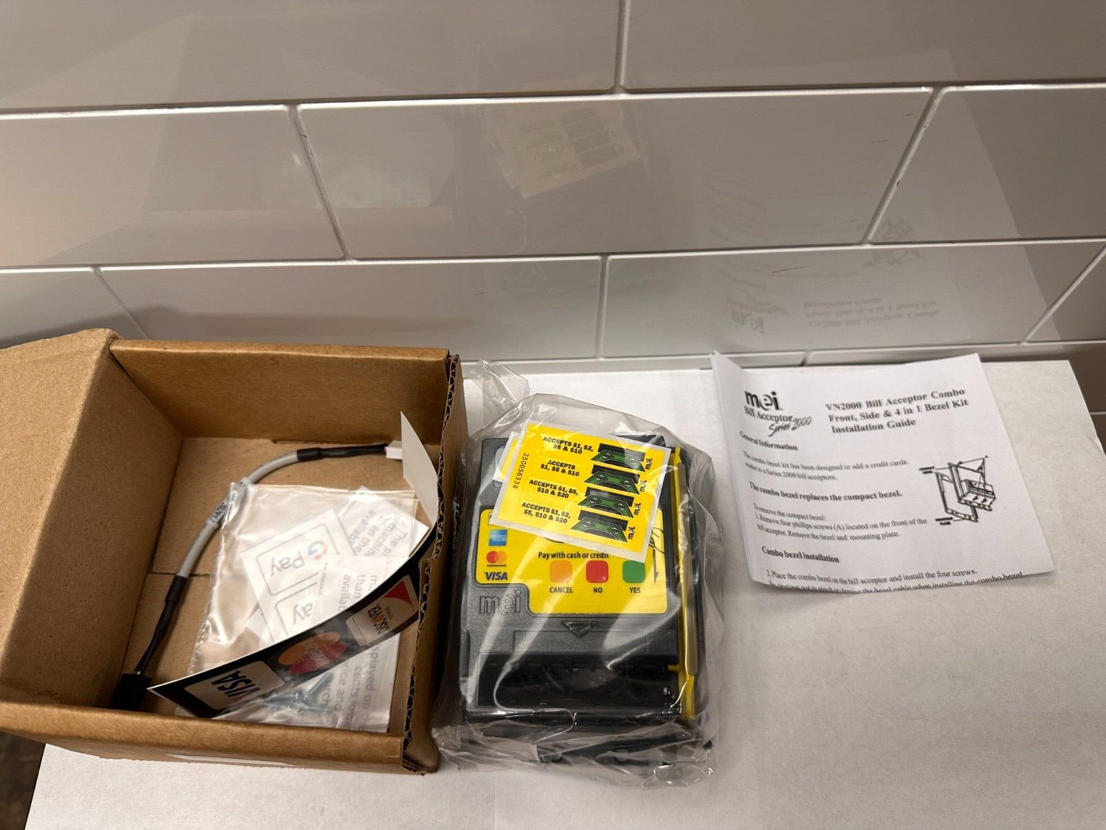 CPI MEI EASICHOICE 4 IN 1 KIT BILL ACCEPTOR COMBO + SURFACE MOUNT BEZEL VN2000