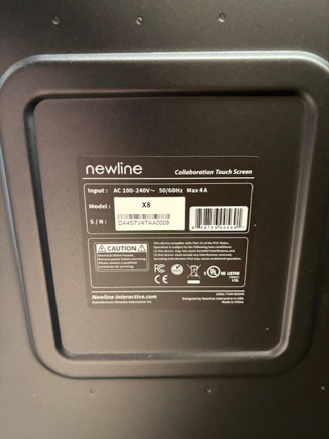 Newline 75" Touch Screen Display Unified Collaboration System TRUTOUCH X8