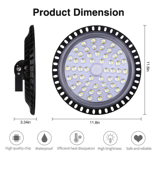 200W UFO LED High Bay Light Warehouse Industrial Light Fixture 20000LM