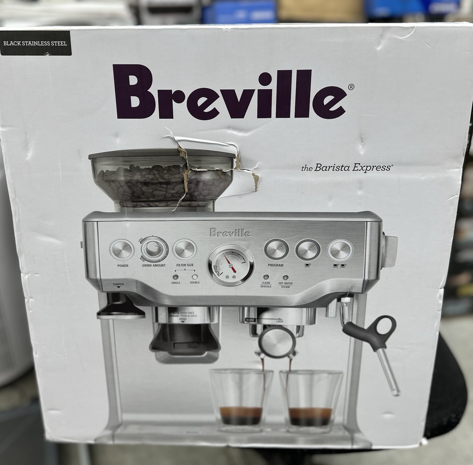 Breville The Barista Express Espresso Machine BES870BST - Black Stainless - New
