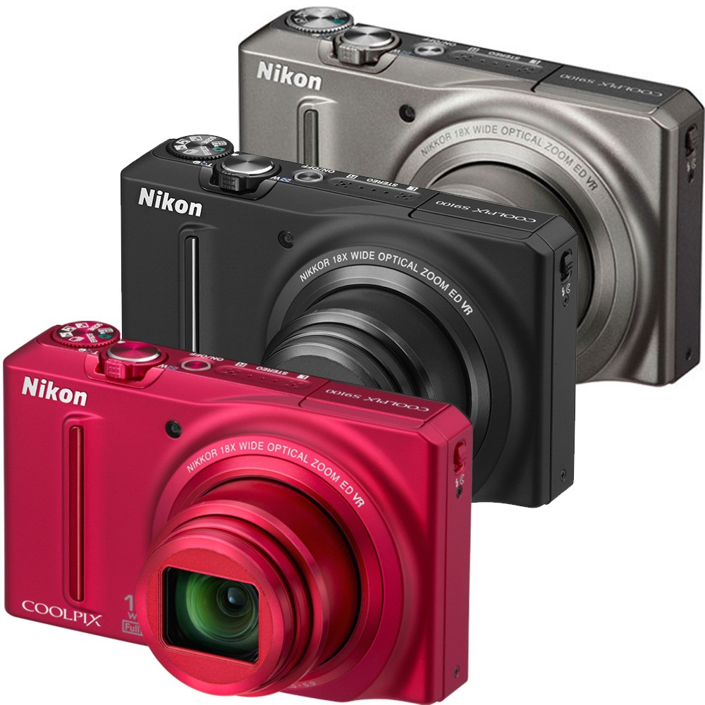 Nikon Coolpix S9100 Digital Camera Compact 12.1 MP 18x Optical Zoom In English
