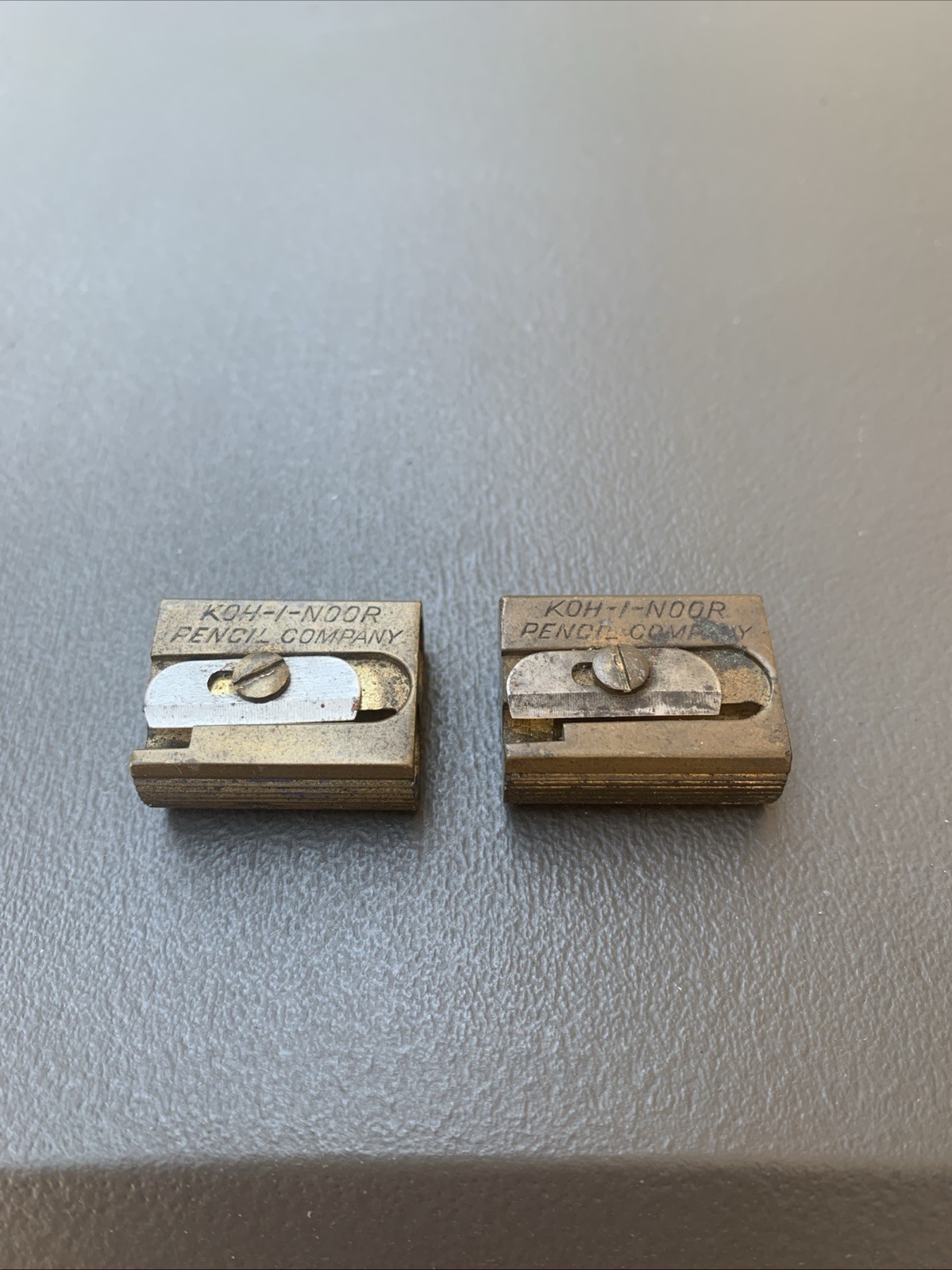 Lot of 2 Brass KOH-I-NOOR Tutior Juwel Vintage Pencil Sharpeners