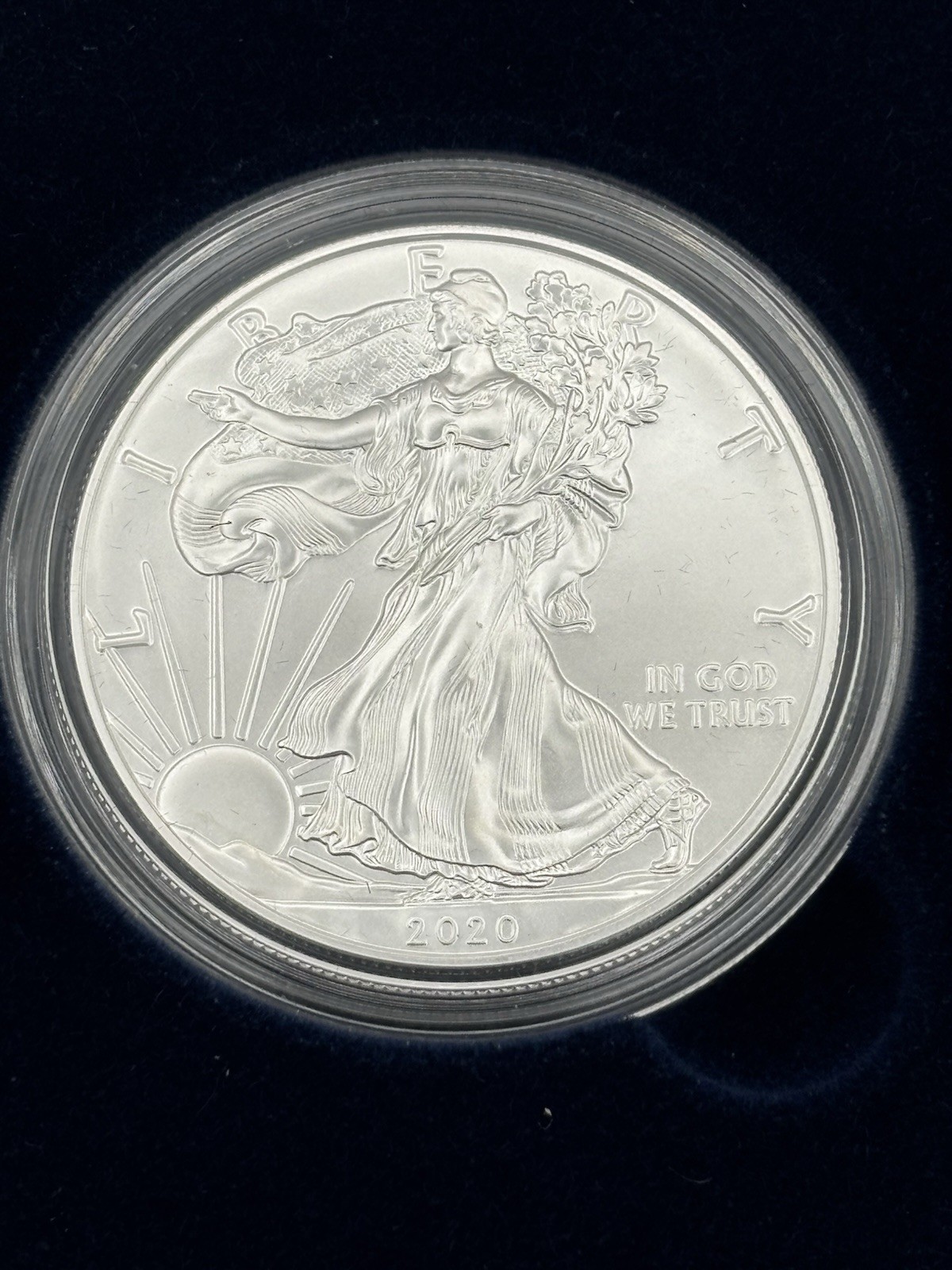 2020 W Uncirculated Silver American Eagle w/COA & OGP