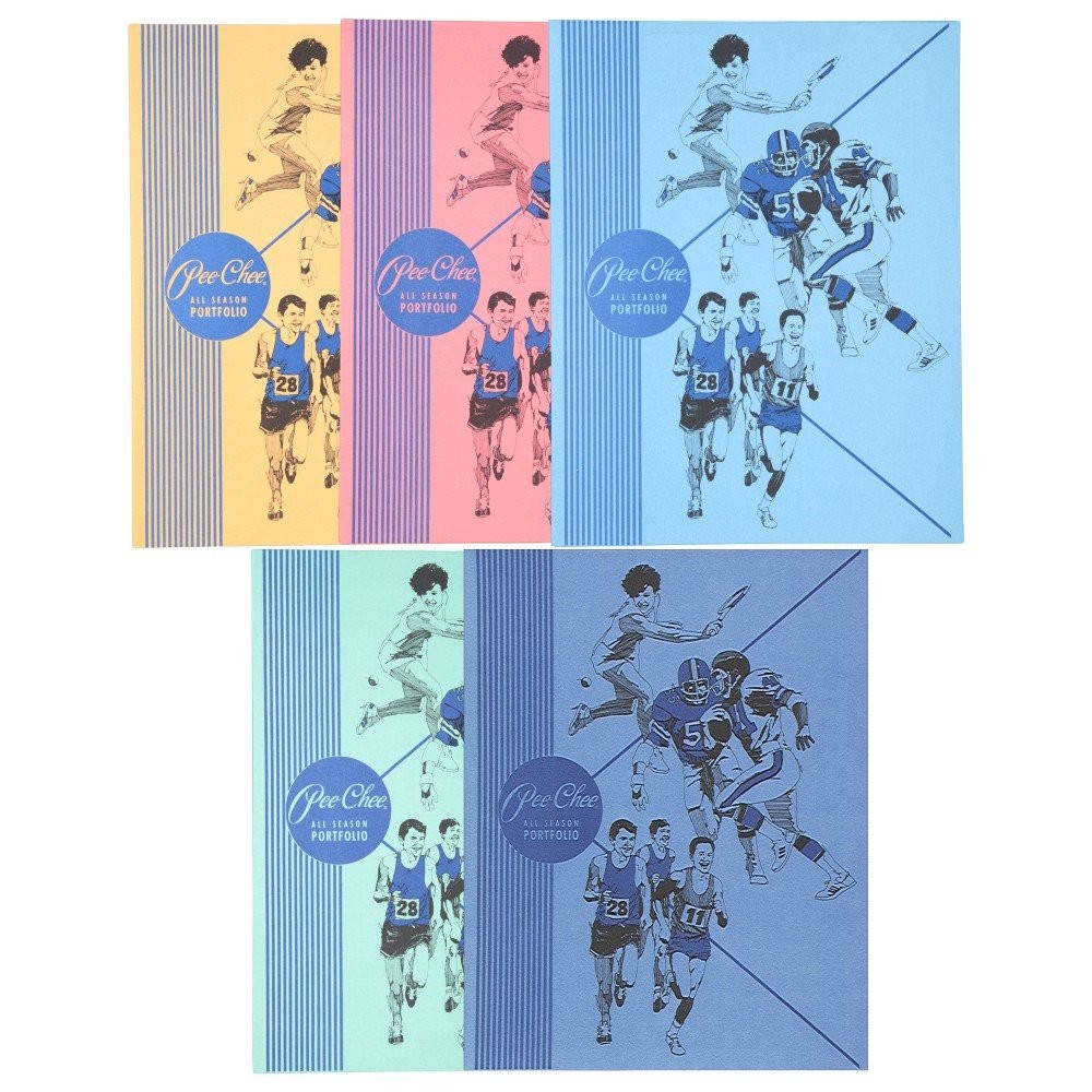 Mead 2-Pocket Folders, Color Talk Pee Chee Portfolio, 5 Pack, Assorted