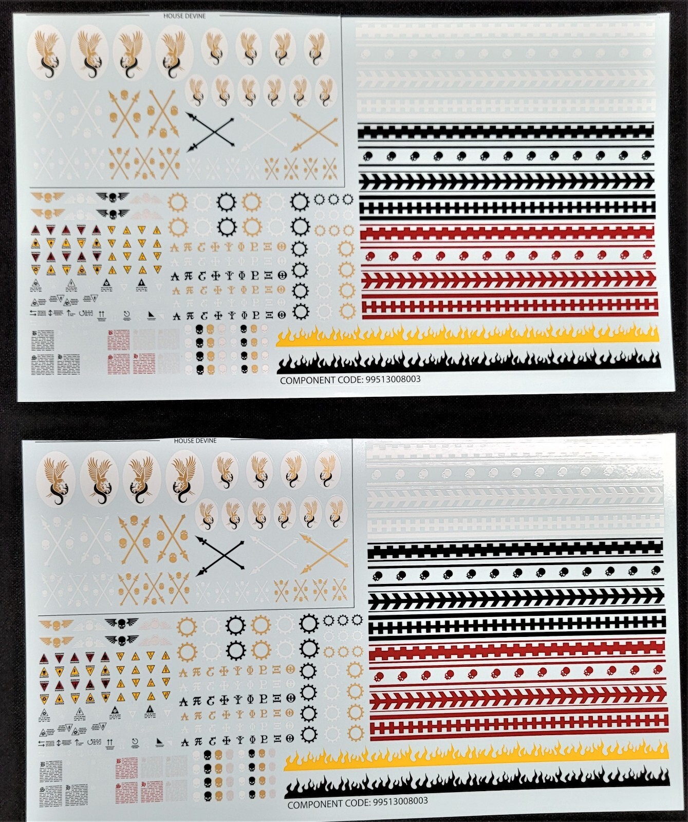 House Devine 2x Transfer Sheet Cerastus Lancer Knight Titan Heresy Warhammer 40K