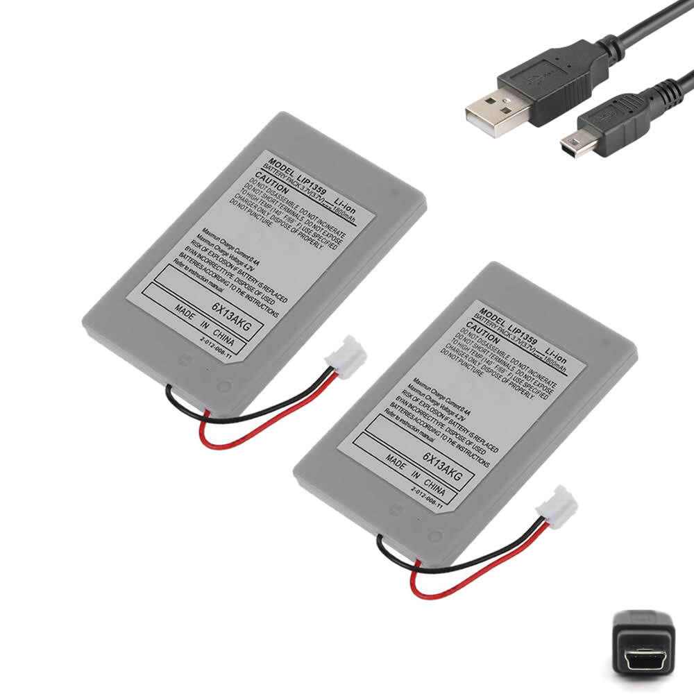 2x Battery for Sony PS3 SIXAXIS DualShock 3 Controller 1800mAH LIP1859 LIP1472