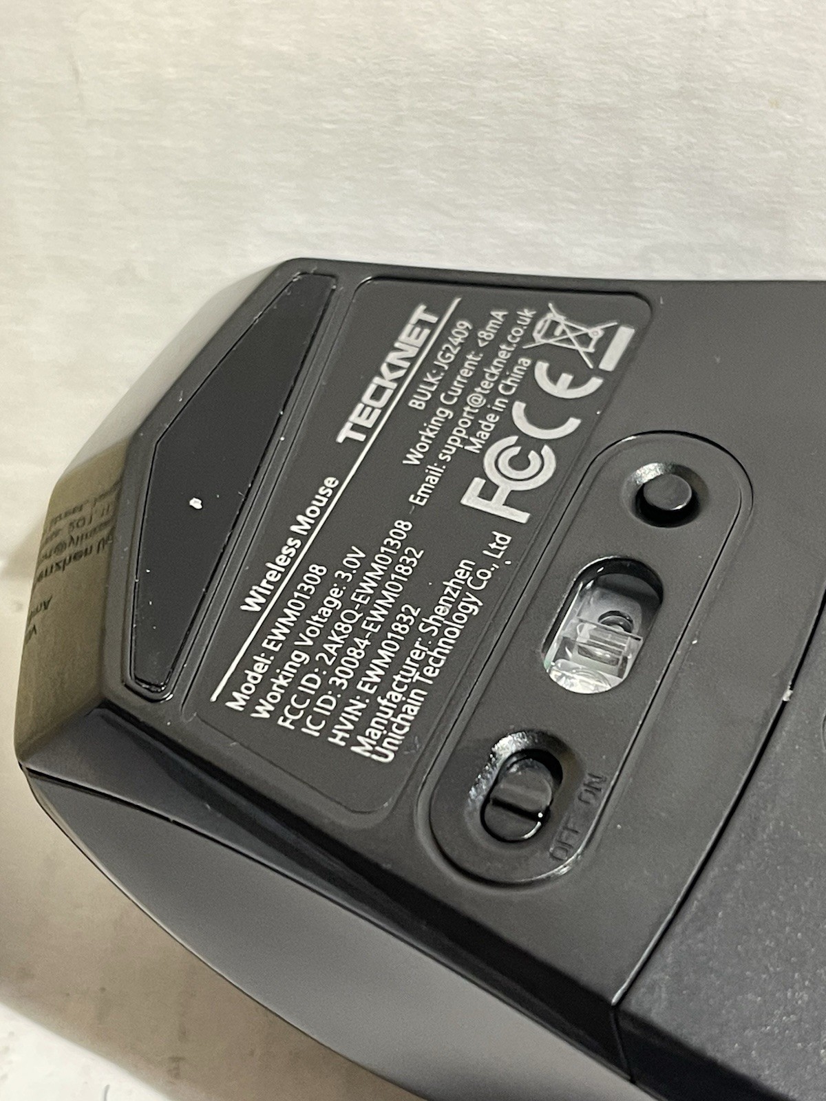 TECKNET Bluetooth Wireless Mouse - Black “Works Great”model-EWM01308 OPEN BOX