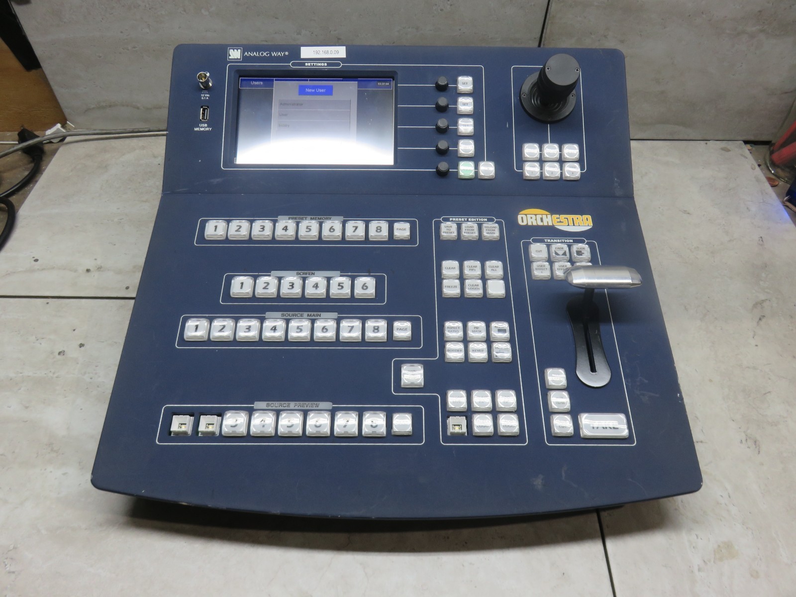 Analog Way ORC50 Orchestra Multi-Screen Touch Event Controller LCD