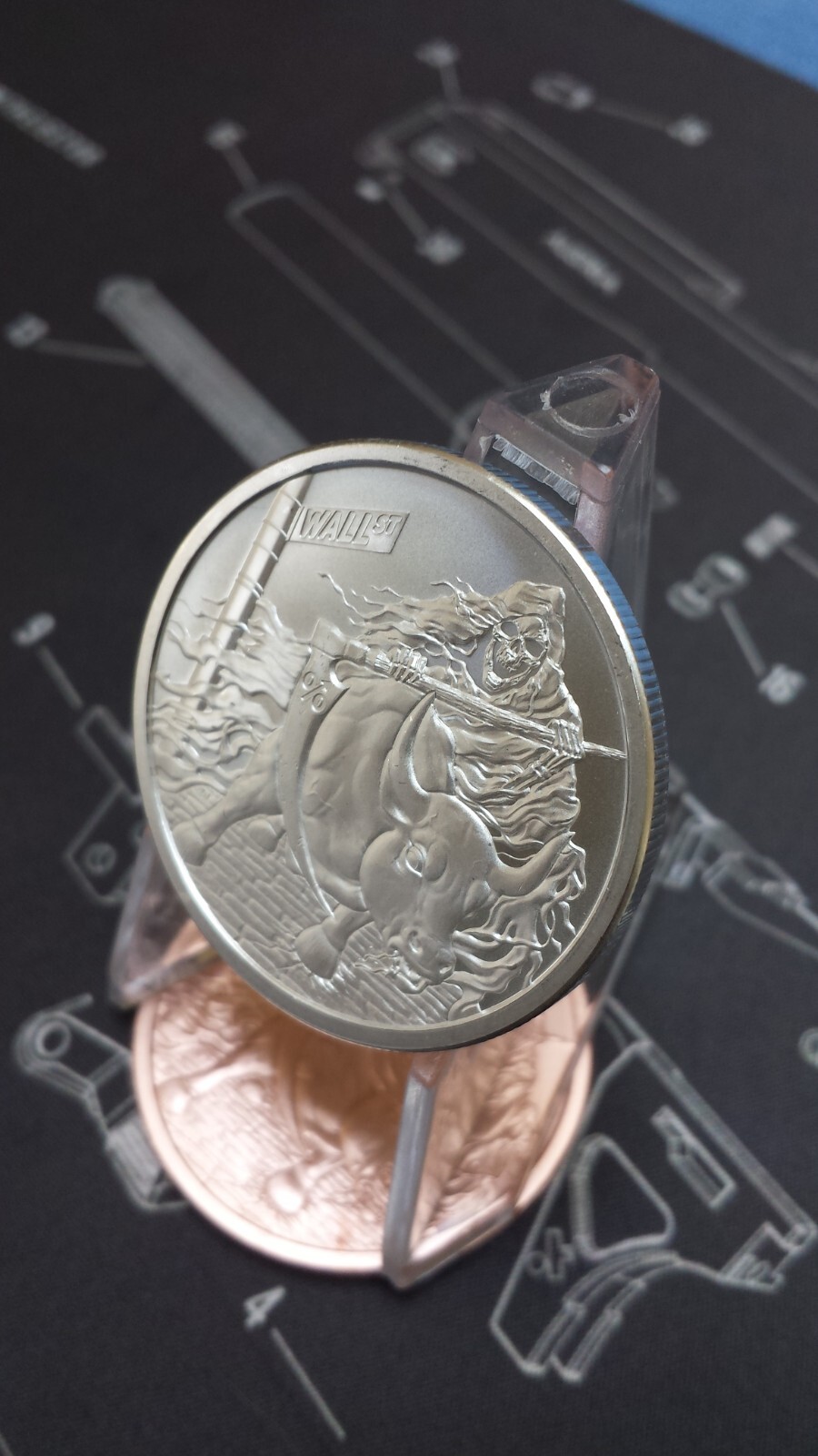 2019 Rate Reaper 1 Oz. BU Silver Shield Mini Mintage Death of Dollar Series #18